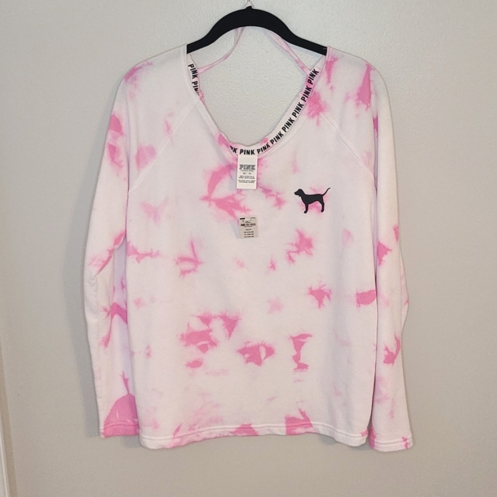 VS Pink Tie-Dye Sweatshirt